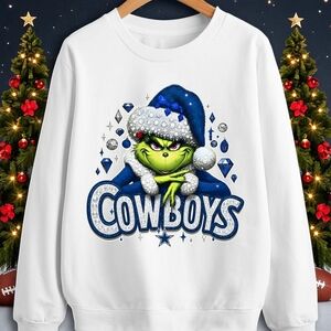 NFL White Grinch Sweatshirt With Team Colors